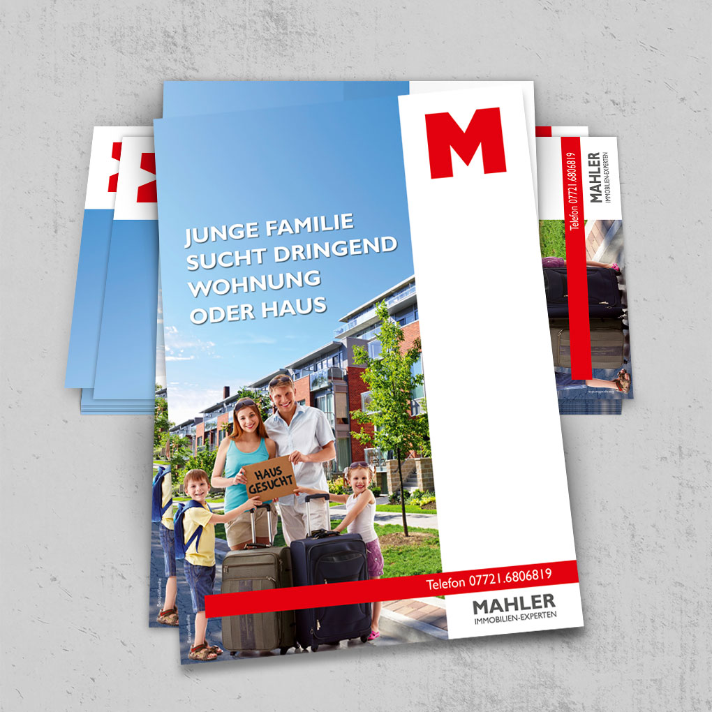 Flyer Design Mahler-Immobilien