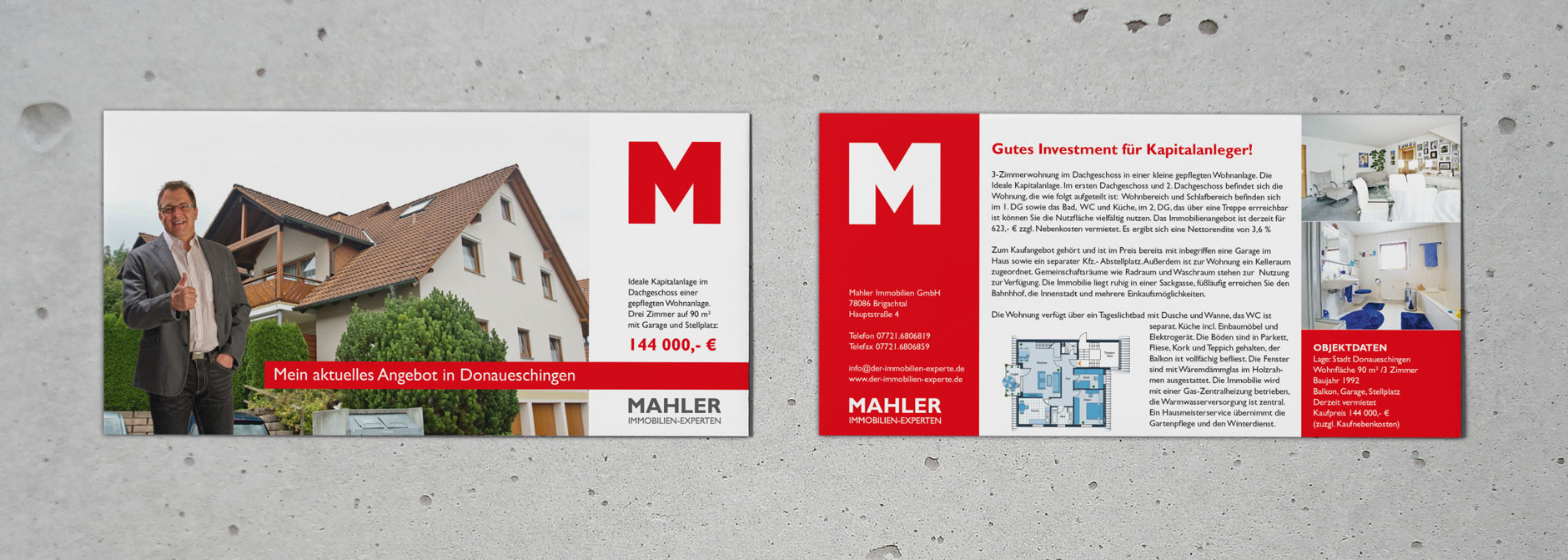 Flyer Design Mahler-Immobilien
