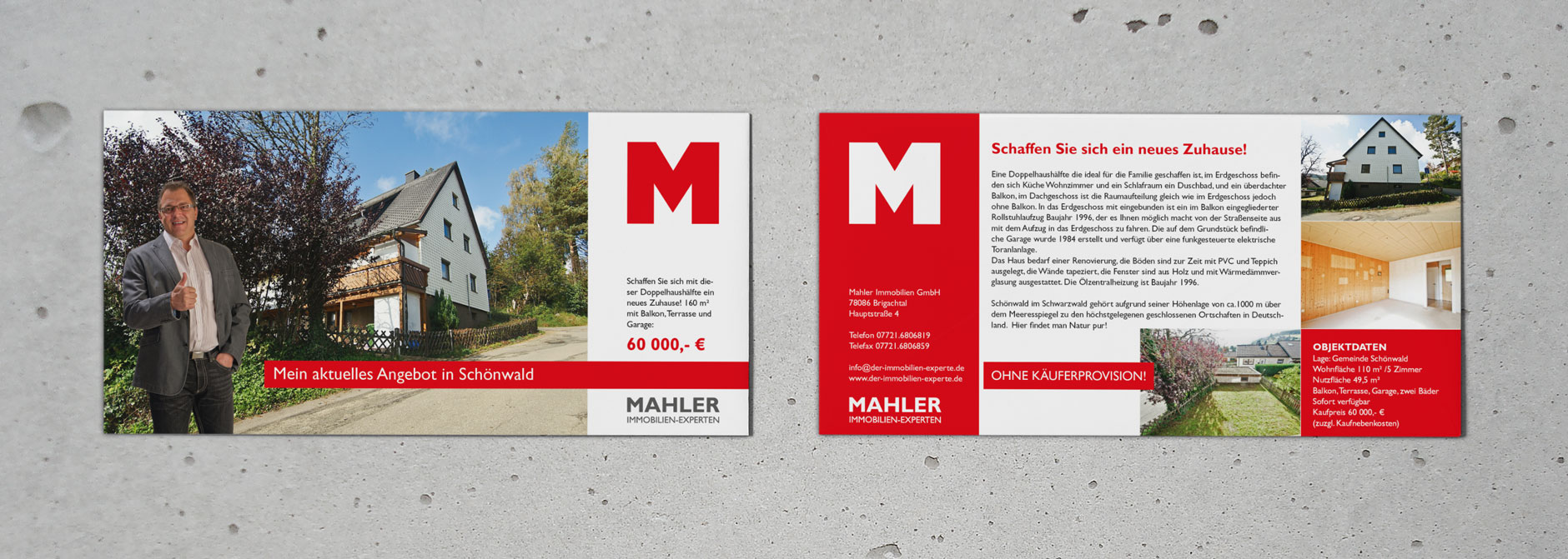 Flyer Design Mahler-Immobilien