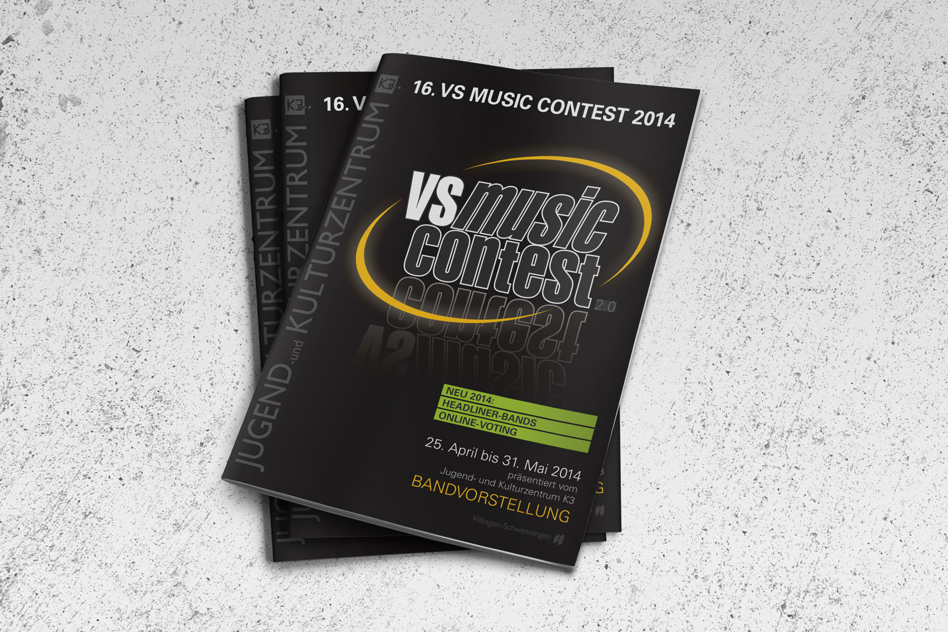 Gestaltung Infomaterialr für den VS MUSIC CONTEST