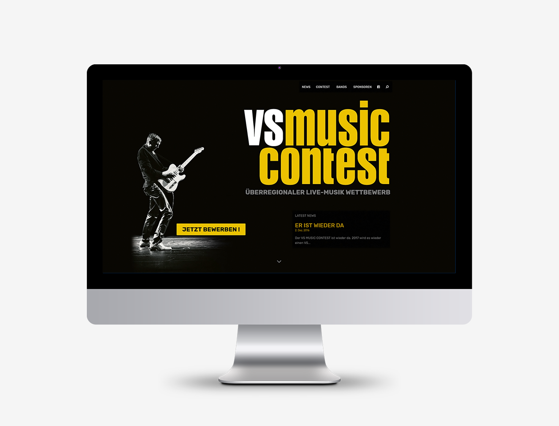 Webseite Design neue Homepage VS MUSIC CONTEST
